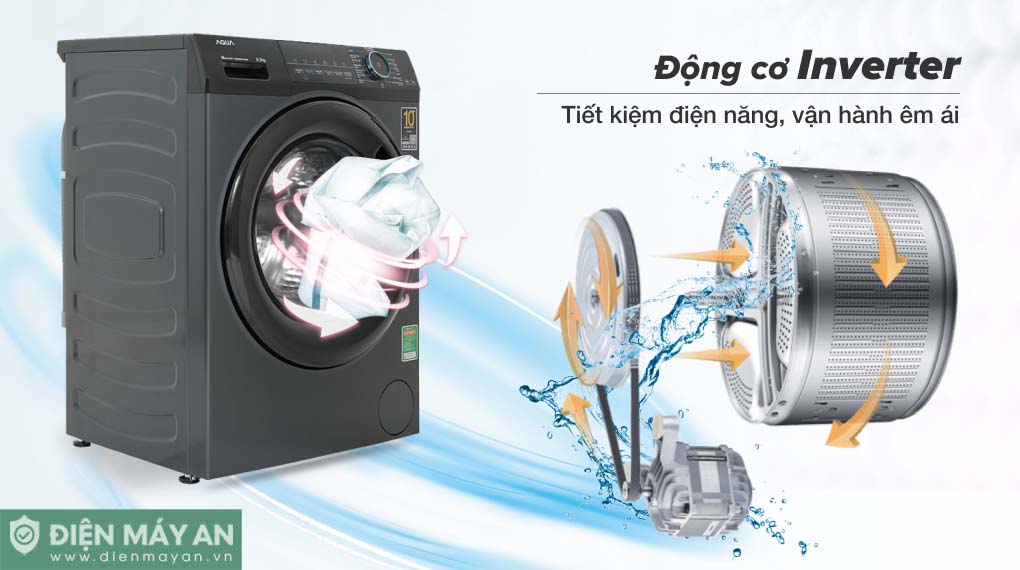 Máy giặt Aqua Inverter 8.5 kg AQD-A852J BK